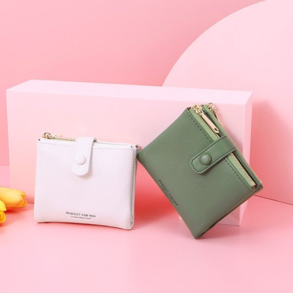 Tan Minimalist Contemporary Small Wallet for Women - Picture 2 of 12